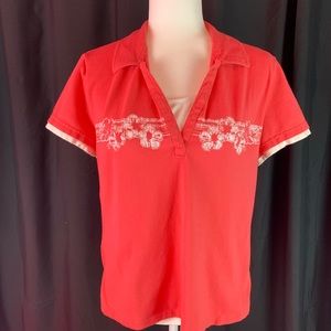 Sonoma dark pink Hawaiian style golf shirt size XL